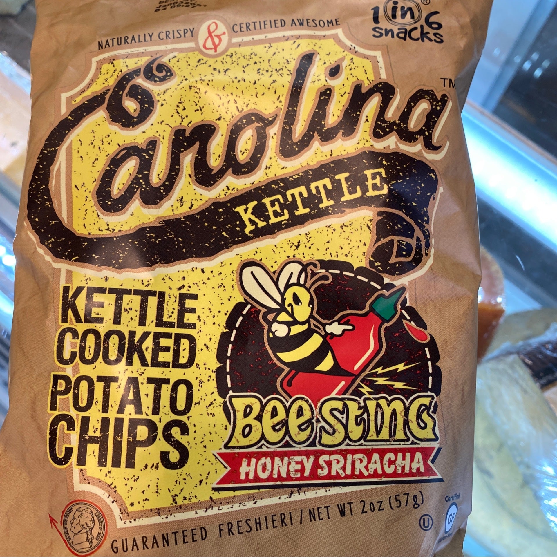 Carolina Kettle Bee Sting Chips 2oz The Culture Shop